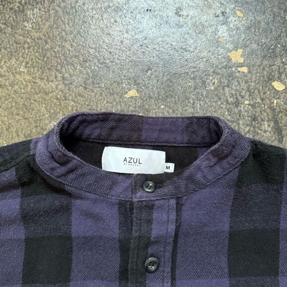 Azul By Moussy Size Medium Purple Button Up Heavy Shirt 100% Cotton - Picture 9 of 12